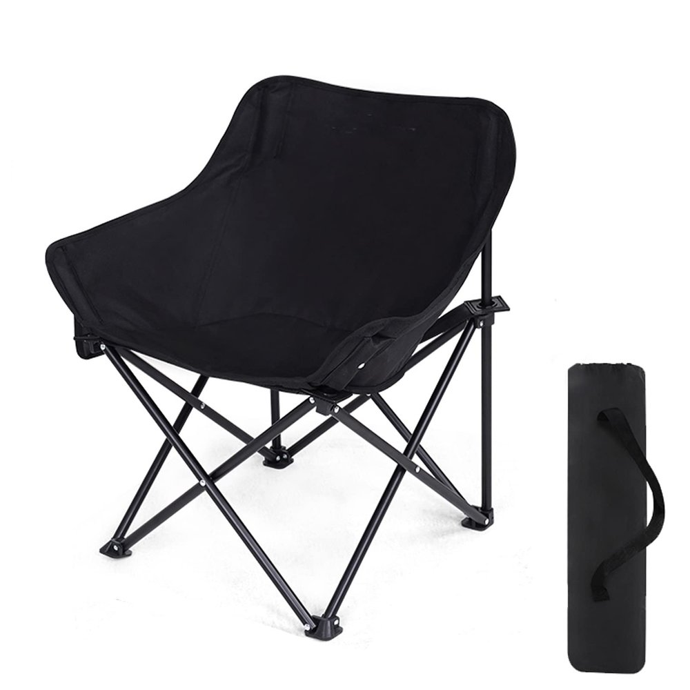 SKIITOON Portable Camping Chair,Folding Chair,Lawn Chairs,Stable Ultralight Folding Compact Backpacking Chairs Heavy Duty 240lbs for Outdoor,Camp,Travel,Beach,Picnic,Festival,(Color:Black)