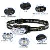 Eirnvop 2000 Lumen 9 LED Headlamp, Ultra Bright Head Lamp with 6 Modes, Lightweight Head with Adjustable Strap, IPX5 Waterproof Headlight Great for Camping Hiking, 3 AAA Batteries Included view 3