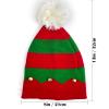 Dolkoic Christmas Elf Knitted Hat for Kids Xmas Baby Beanie Knit Hat and Christmas Glasses for Xmas Holiday Party for Children(1-6 Years) Green view 4