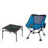 iClimb 1 Anti-Sinking Large Feet Chair and 1 Extendable Table Bundle, Ultralight Compact for Solo Adult Outdoor Backpacking Camping Hiking Beach Concert view 1