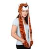 Women Winter Warm Hat Scarf Gloves Set 3-in-1 Plush Cartoon Animal Hooded Hat Earflap Beanie for Outdoor cold days view 1
