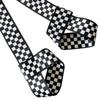 Roller Skate Leash Adjustable Snowboard Boots Carrier Strap Fashionable Skate Transport Strap Resuable Shoulder Sling Leash for Ice Skates, Black White Plaid view 4