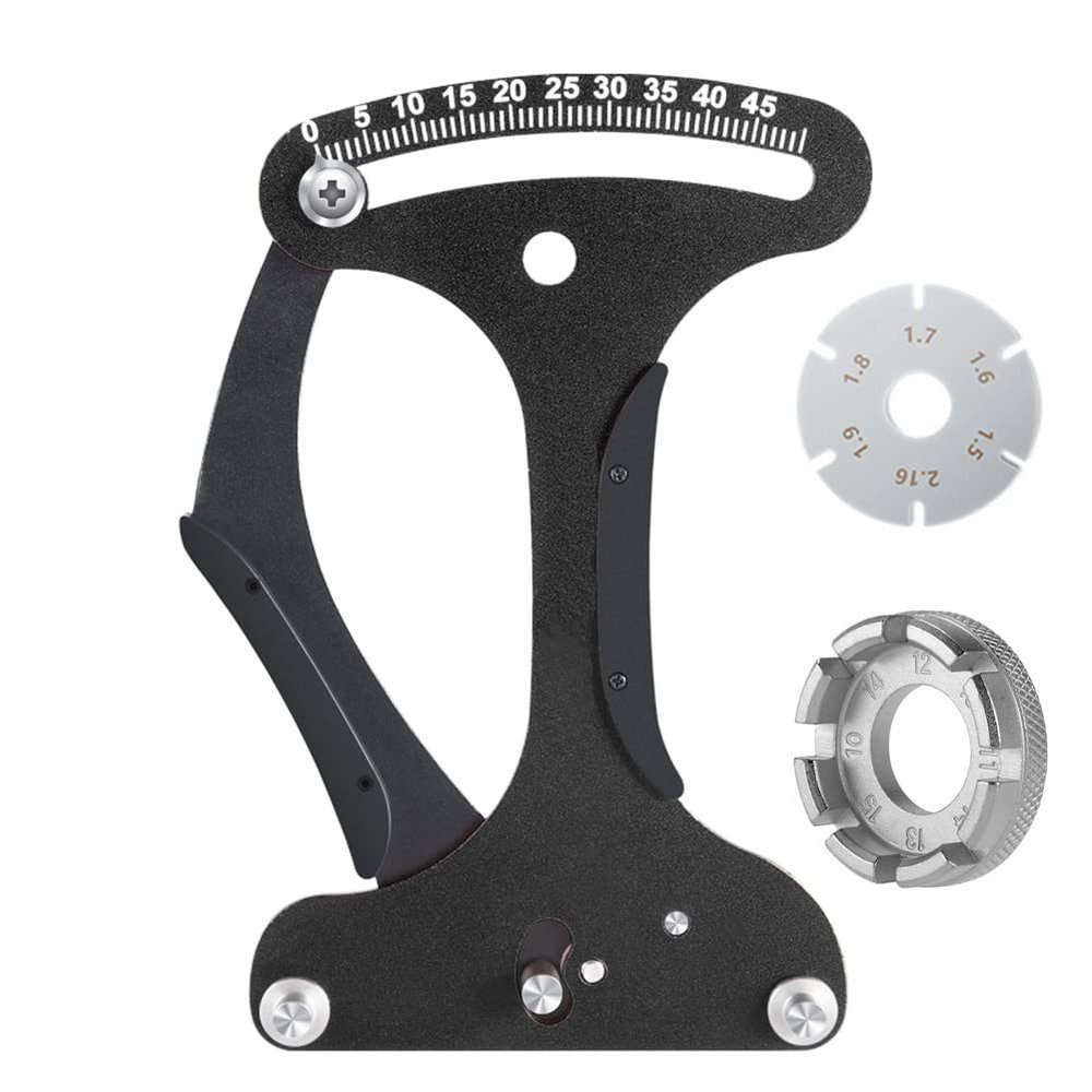 Saipe Bicycle Spoke Tension Meter Measuring Tool Aluminum Alloy Bicycle Wheel Repair Tool Spoke Wire Tension Adjustment Tool for Cycling Wheel Spokes Check or Correction