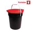 Portable Toilet Seat for 5 Gallon Bucket Emergency Outdoor Camping Snap on Luggable Loo Toilet Cover for Adults and Kids Red view 3