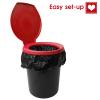 Portable Toilet Seat for 5 Gallon Bucket Emergency Outdoor Camping Snap on Luggable Loo Toilet Cover for Adults and Kids Red view 4