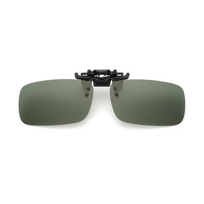 SEIWEI Polarized Unisex Clip On Flip Up Sunglasses Anti-Glare Driving Travelling Glasses UV Protection Sun Holiday Dark Green