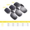 SEIWEI Polarized Unisex Clip On Flip Up Sunglasses Anti-Glare Driving Travelling Glasses UV Protection Sun Holiday Dark Green view 2