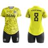 ORKY Women Customize Soccer Jersey, Quick Dry Sublimation Personalize Shirt Short Set, Custom Made Team Match Uniform Camo(Bright Yellow 2XS) view 3
