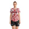 ORKY Women Customize Soccer Jersey, Quick Dry Sublimation Personalize Shirt Short Set, Custom Made Team Match Uniform Camo(White/Red 2XS) view 1