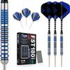 Formula Sports 90% Tungsten Steel Tip Darts Set - Professional Darts Metal Tip Set Available in 21g/22g/23g/24g, with Aluminum Shafts, Tungsten Barrels, Extra Flights, Sharpener view 2
