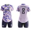 ORKY Women Customize Soccer Jersey, Quick Dry Sublimation Personalize Shirt Short Set, Custom Made Team Match Uniform Camo(Purple 2XS) view 3