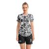 ORKY Women Customize Soccer Jersey, Quick Dry Sublimation Personalize Shirt Short Set, Custom Made Team Match Uniform Camo(Black/White 2XS) view 1