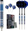 Formula Sports 90% Tungsten Steel Tip Darts Set - Professional Darts Metal Tip Set Available in 21g/22g/23g/24g, with Aluminum Shafts, Tungsten Barrels, Extra Flights, Sharpener view 2