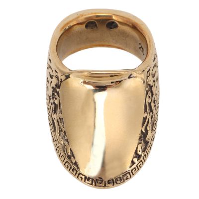 Archery Thumb Ring, Universal Archery Metal Brass Finger Guard, Bowstring Universal Finger Guard(20mm / 0.79in)