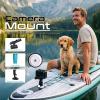 FunWater Inflatable Stand Up Paddle Board 10'6"/11"/11'6" Paddle Board for Adults & Youth, Paddleboards Inflatable with Premium SUP Accessories, Wide Stable, Non-Slip Comfort Deck (Grey/Blue/Black) view 4