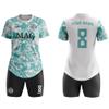 ORKY Women Customize Soccer Jersey, Quick Dry Sublimation Personalize Shirt Short Set, Custom Made Team Match Uniform Camo(White/Green 2XS) view 3