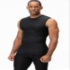 DEVOPS 3 Pack Men's Athletic Compression Mesh Sleeveless Shirts (Large, Black/Red/White) view 2