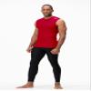 DEVOPS 3 Pack Men's Athletic Compression Mesh Sleeveless Shirts (Large, Black/Red/White) view 4