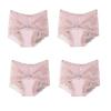 Women Super Plus Size Mid Waist Cotton Briefs Women's Lingerie Solid Panties Breathable Summer Female Intimates Boxer Female Safety Short Sexy Lace Panties (Color : 2, Size : 3XL) view 1