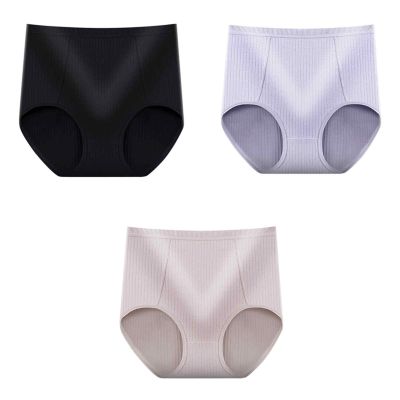 3Pcs/Set Big Size XL~6XLSuper Plus Size Cotton Women's Panties Solid High Waist Lace Briefs Breathable Seamless Soft Ladies Panties (Color : 1, Size : XX-Large)