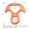 S.E.PEAK 30kN Rescue Figure 8 Descender with Bent-Ear, Rappelling Gear Downhill Equipment Belay Device for Rock Climbing/Aluminum Alloy,Orange view 2