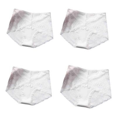 Women Super Plus Size Mid Waist Cotton Briefs Women's Lingerie Solid Panties Breathable Summer Female Intimates Boxer Female Safety Short Sexy Lace Panties (Color : 4, Size : XX-Large)