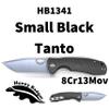 Western Active HB1341 Honey Badger Tanto Small Pocket Knife 2.81" Blade Lightweight 2.57oz Folding Utility EDC Deep Pocket Carry for Outdoor Tactical Survival Camping - Reversible Clip - Small Black view 2