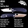 Western Active HB1341 Honey Badger Tanto Small Pocket Knife 2.81" Blade Lightweight 2.57oz Folding Utility EDC Deep Pocket Carry for Outdoor Tactical Survival Camping - Reversible Clip - Small Black view 3