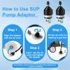 2Pcs Inflatable Boat SUP Pump Adapter, Premium Conventional Air Adapter, Sturdy SUP Air Adapter,Quickly Inflation and Strong Sealing SUP Pump Adapter, for Inflatable Boat, Paddleboard and Kayak. view 4