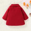 SWNONE Baby Coats Fall Winter Kid Baby Girl Cloak Button Jacket Clothes Baby Outwear Clothes (Burgundyt Coat, 2-3 T) view 3