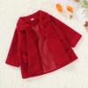 SWNONE Baby Coats Fall Winter Kid Baby Girl Cloak Button Jacket Clothes Baby Outwear Clothes (Burgundyt Coat, 2-3 T) view 4