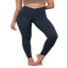 ODODOS Women's Cross Waist Full Length Yoga Leggings with Inner Pocket, Inseam 28" Gathered Crossover Workout Yoga Pants, Deep Navy, Small view 1