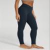 ODODOS Women's Cross Waist Full Length Yoga Leggings with Inner Pocket, Inseam 28" Gathered Crossover Workout Yoga Pants, Deep Navy, Small view 2