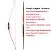 HNZMDY 58 Inch Takedown Longbow 20-55Lbs Triangle Traditional Longbow Wood Hunting Traditional Long Bows Right Hand for Target Shooting Practice (35 Lbs, Type 1 kit) view 2