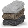 BenSorts Women's Winter Boots Socks 3 Pair Pack Thick Warm Cozy Crew Socks Mom Wife Gifts Black Brown Gray view 3