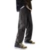 DIYAGO MEN Jeans for Fashion Hip Hop Design Straight Leg Deimn Pants Casual Trendy Ripped Jean Baggy Teen Hipster Original Streetwear Slim Fit Winter Summer Christmas Cowboy Trousers 999-black XL view 1