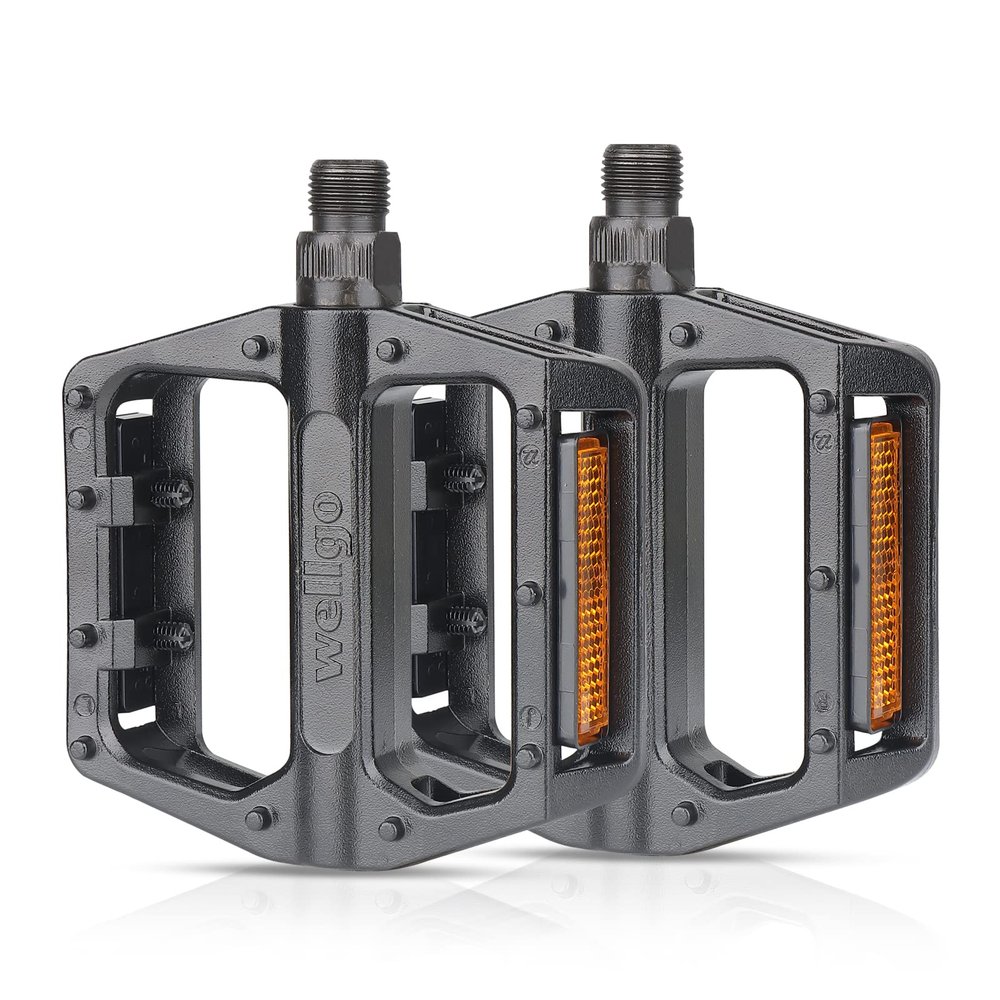 MOHEGIA Bike Pedals, Mountain Bicycle Pedal Sets,9/16Compatible, Non-Slip Aluminum Allow Replacement for BMX MTB