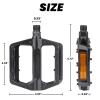 MOHEGIA Bike Pedals, Mountain Bicycle Pedal Sets,9/16Compatible, Non-Slip Aluminum Allow Replacement for BMX MTB view 3