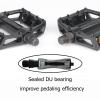 MOHEGIA Bike Pedals, Mountain Bicycle Pedal Sets,9/16Compatible, Non-Slip Aluminum Allow Replacement for BMX MTB view 4