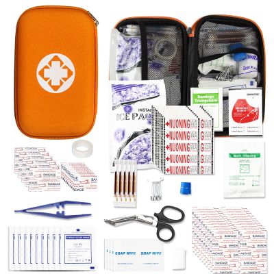 275Pcs Travel First Aid Kits for Car Emergency Preparedness Items Urgent Accident Essentials Kit Survival Gear Equipment Sports First Aid Kit for College Dorm Student, Home, Boat, Orange YIDERBO