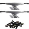 Warehouse Skateboards Tensor Trucks Alloy Polished Skateboard Trucks - 4.75" Hanger 7.5" Axle with 1" Raven Black Hardware - Bundle of 2 Items view 1
