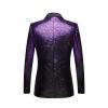 Men Shiny Sequins Suit Jacket Blazer One Button Luxury Party Tuxedo Weddings Dinner Prom Shiny Banquet Sport Coat (Multicolor,XX-Large) view 2
