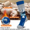 Hylaea Merino Wool Ski Socks Kids, Knee-high Warm Thermal Snowboard Skating Socks for Toddler Boys and Girls Grey Blue X-Small view 2