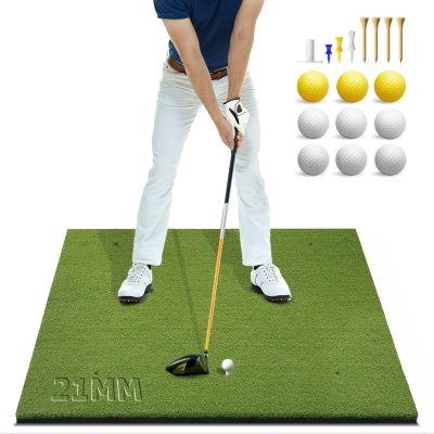 Bltend Golf Mat: Heavy-Duty Golf Hitting Mats Practice Outdoor/Indoor, Elite Dense Artificial Turf Matt Training Aid for Backyard/Garage/Driving Range/Simulators, 5x3ft