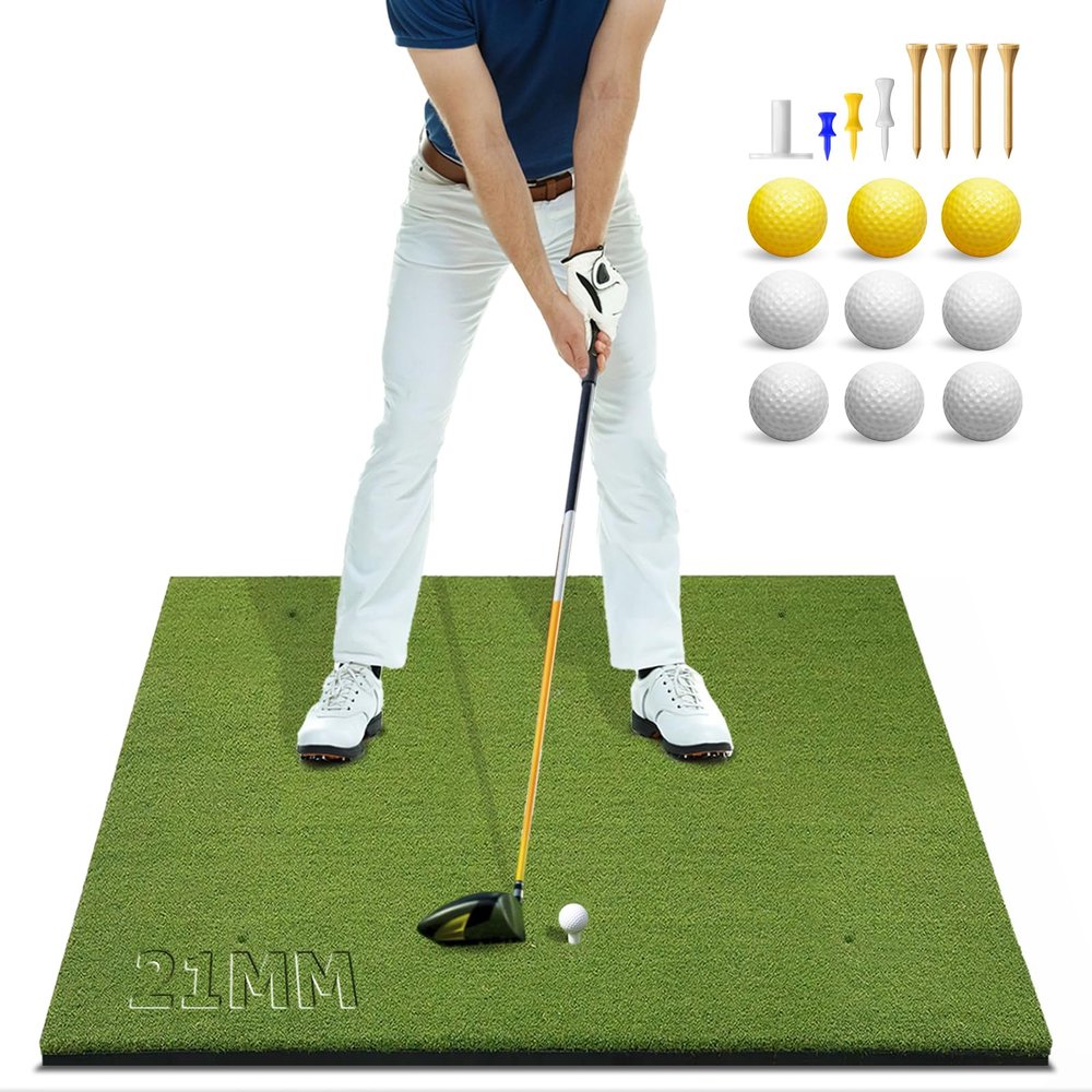 Bltend Golf Mat: Heavy-Duty Golf Hitting Mats Practice Outdoor/Indoor, Elite Dense Artificial Turf Matt Training Aid for Backyard/Garage/Driving Range/Simulators, 5x3ft