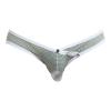 JEsilunmaMY Low Rise Briefs for Men Cross Waist Mesh Breathable Bikini Underwear See Through Bulge Pouch Panties Underpants (Grey,Medium) view 1