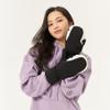 OHRAIN Ski Mittens for Men & Women Winter Snow Mitts Warm Waterproof Gloves Designed for Cold Weather Snowmobile Skiing Snowboarding & Mountaineering Black view 2