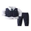Abolai Baby Boys' 4 Piece Gentleman Set with Shirt,Tie,Vest and Pant White 120 view 1