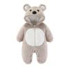 Girls Warm Jacket Infant Boys Girls Long Sleeve Winter Bear Ears Hooded Cartoon Romper Newborn Fleece (Grey, 6-9 Months) view 1