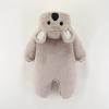 Girls Warm Jacket Infant Boys Girls Long Sleeve Winter Bear Ears Hooded Cartoon Romper Newborn Fleece (Grey, 6-9 Months) view 4